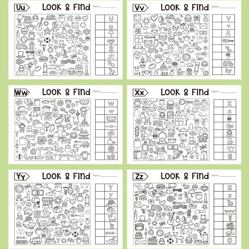 Look Find Activity Book Kids Hidden Objects Focus Attention Practice