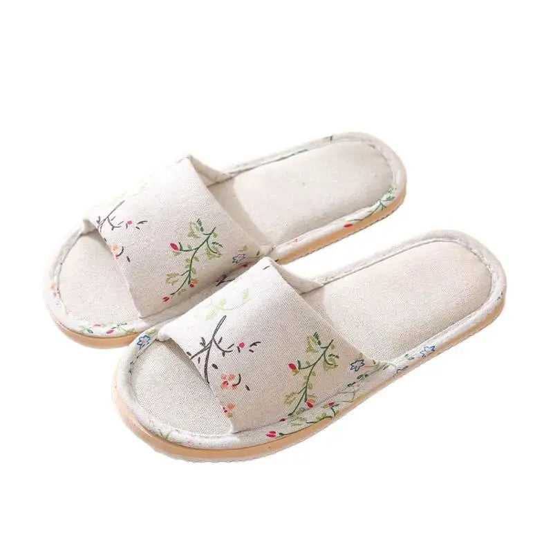 Women Flax Slippers - Breathable Indoor Sandals Peaceful Pleasures Health and Wellness 39-40 A