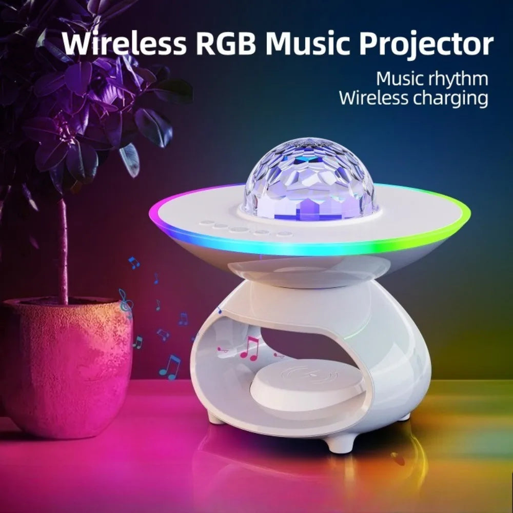 RTONTR Wireless Charging Night Light Desk Lamp with Projection