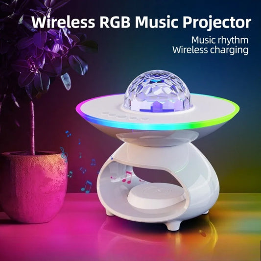 RTONTR Wireless Charging Night Light Desk Lamp with Projection