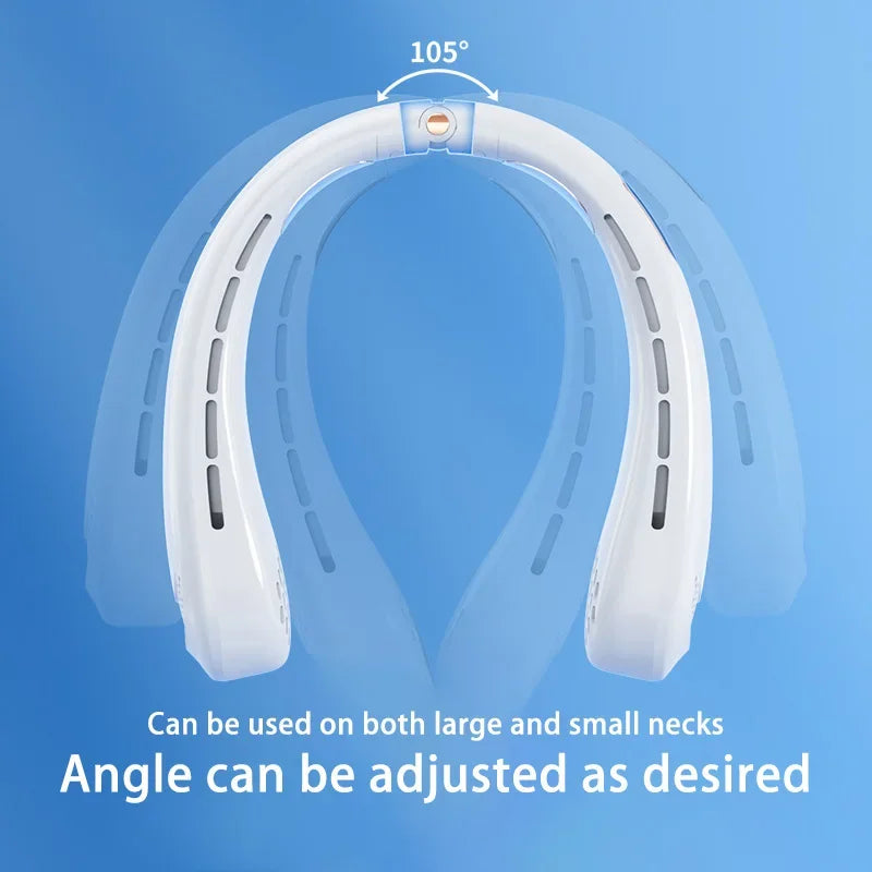 Hanging Neck Bladeless Fan 720° Multi Angle Adjustable Portable Usb Charging Fan Ice Ceramic Cooling Chip Mini Fan Peaceful Pleasures Health and Wellness