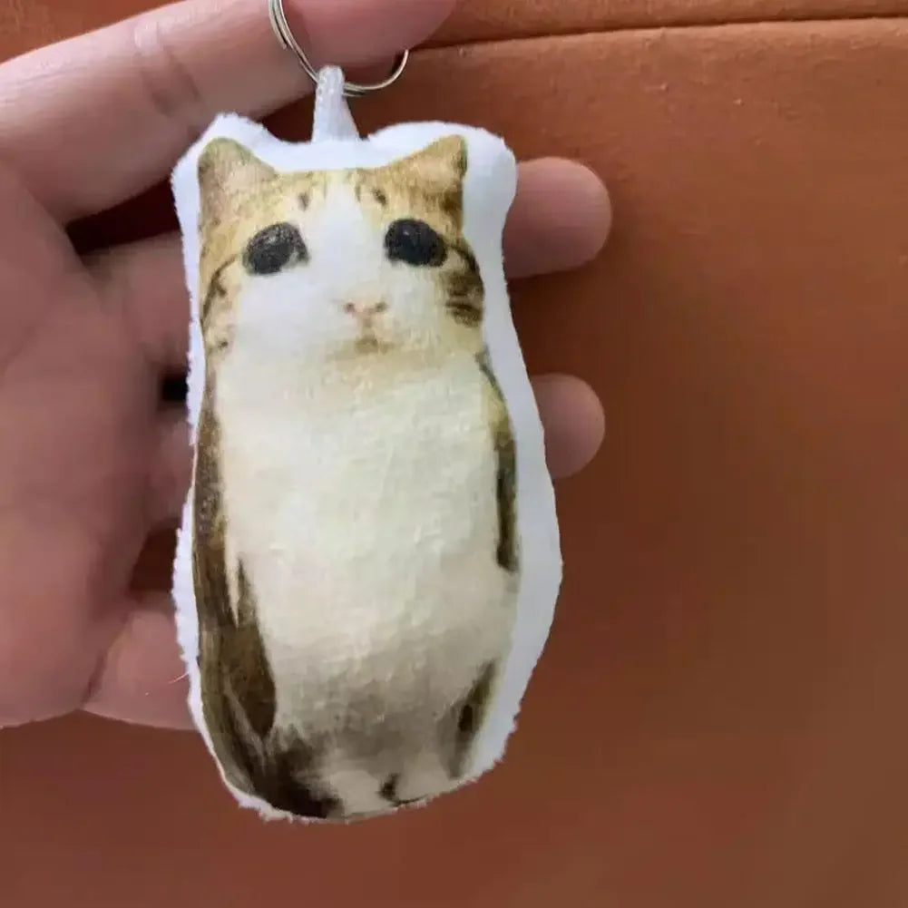 Cat Voice Keychain Toy Sound Hanging Decompression Reverses German Kitten Voice Pendant With Sound Plush Pendant Cute Pet Gift Peaceful Pleasures Health and Wellness