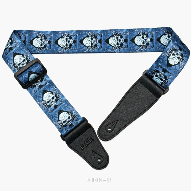 PP Guitar Strap Electric Wood Heat Transfer Musical Instrument Printed