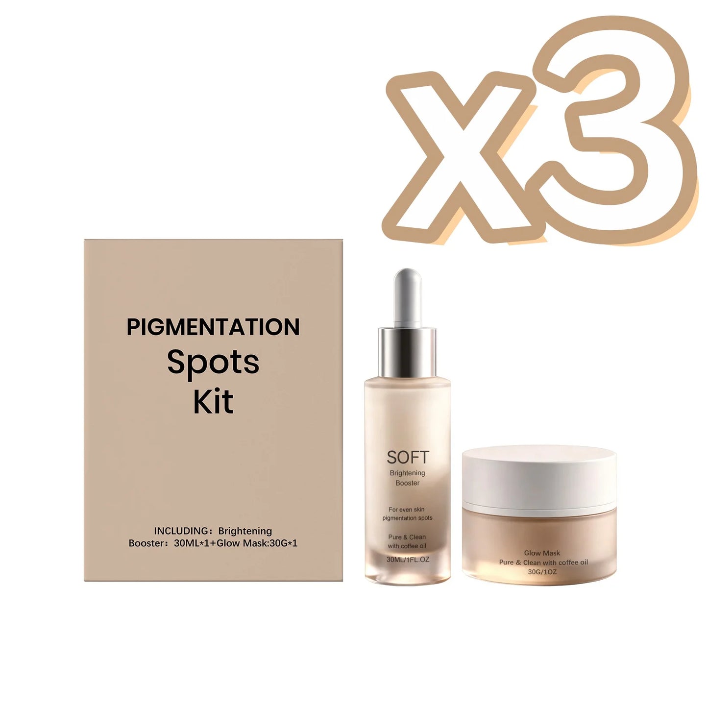 Brightening Essence Mask Set for Glowing Skin Care Peaceful Pleasures Health and Wellness 1set Boxed x 3