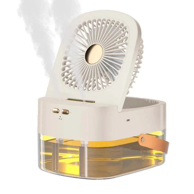 New Type Double Spray Cooling Fan 250ml Water Storage Humidifier Fan 2 In 1 With Control Intelligent Office And Home Cooling Fan Peaceful Pleasures Health and Wellness