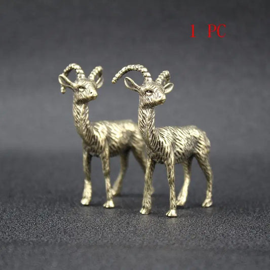 Antique Brass Goat Miniature | Metal Figurine Home & Tea Décor Metal Figurine Ornament Oasis Select Default Title