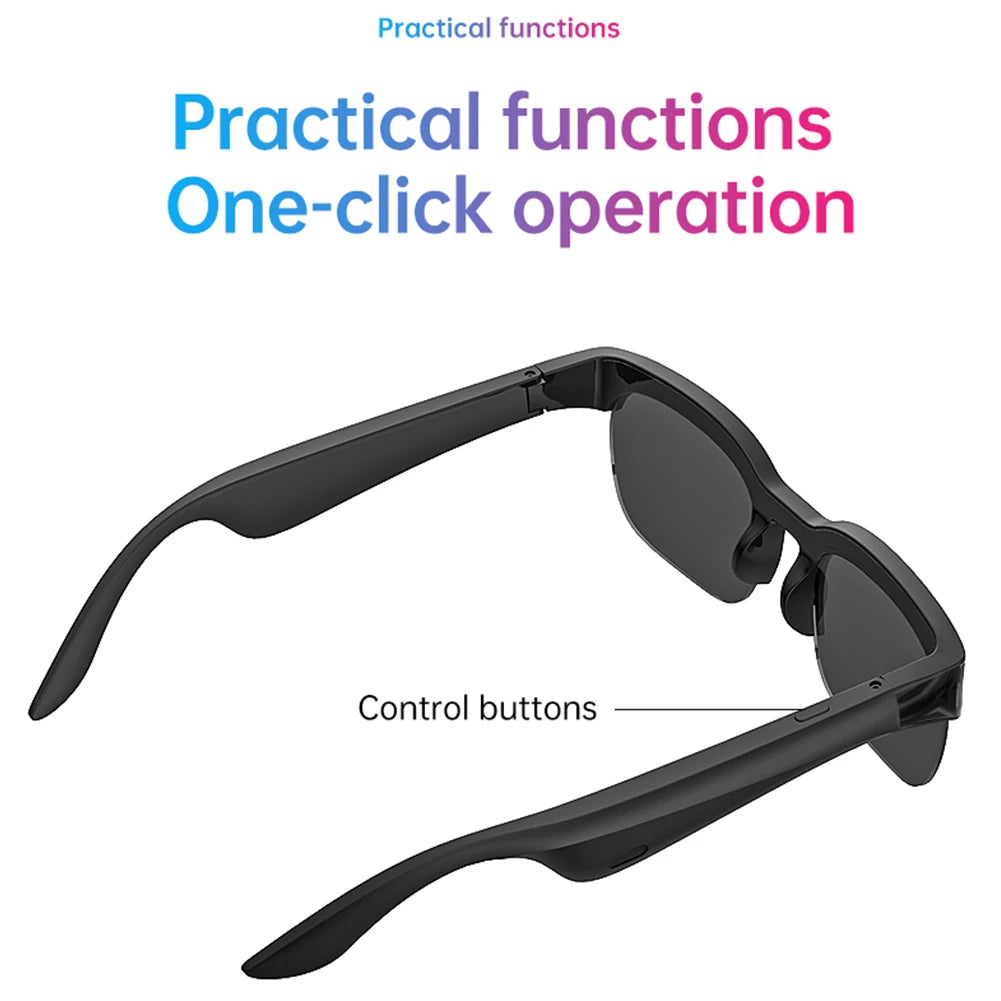 Smart BT Sunglasses – AI Translator, Music & Calls, UV Shield Peaceful Pleasures Health and Wellness