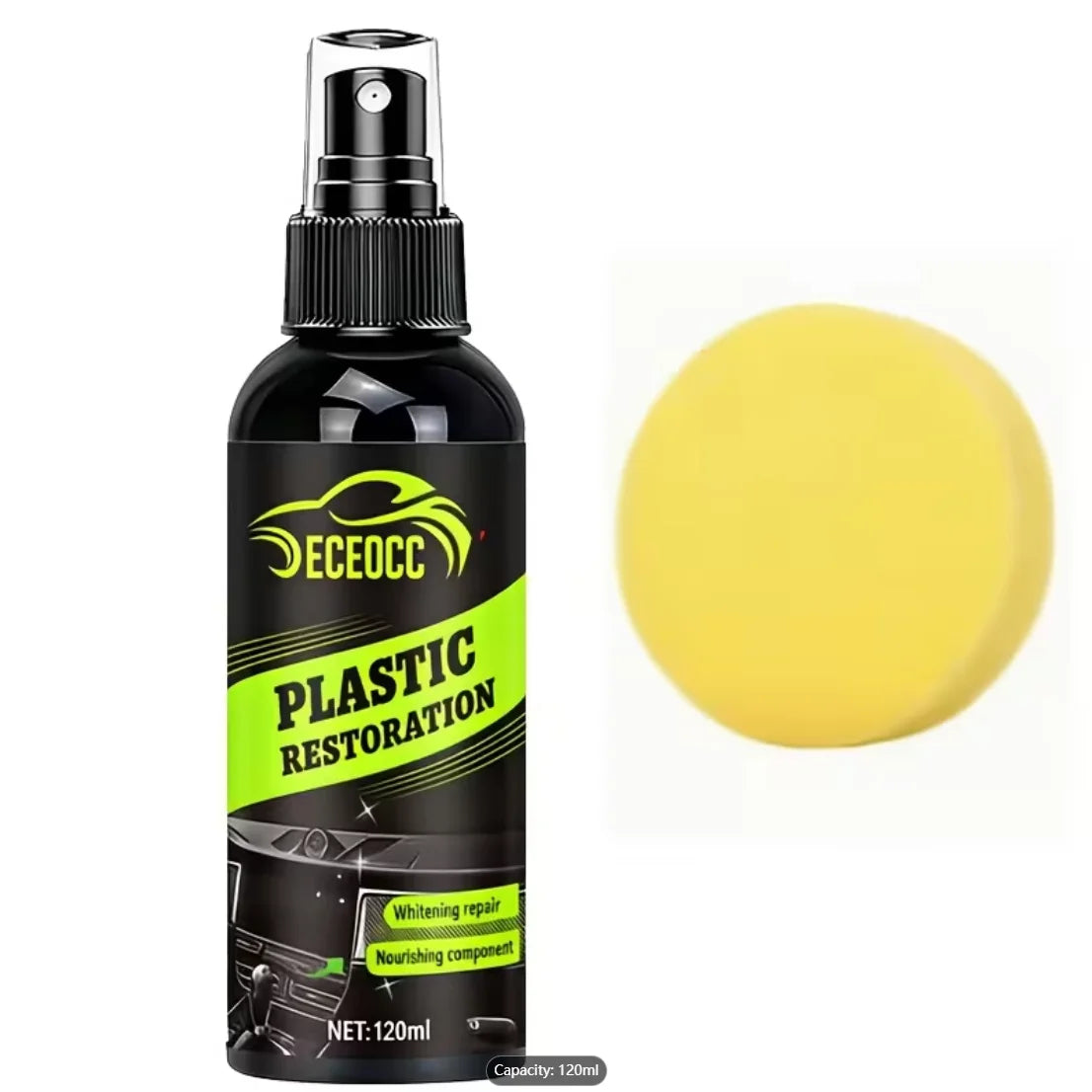 Auto Plastic, Leather & Tire Restoration Spray | Long-Lasting Shine