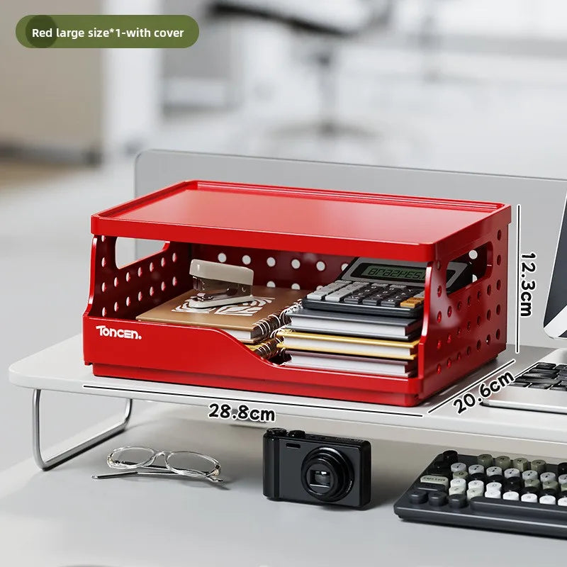 Foldable Desktop Organizer – Multi-Layer File & Book Storage