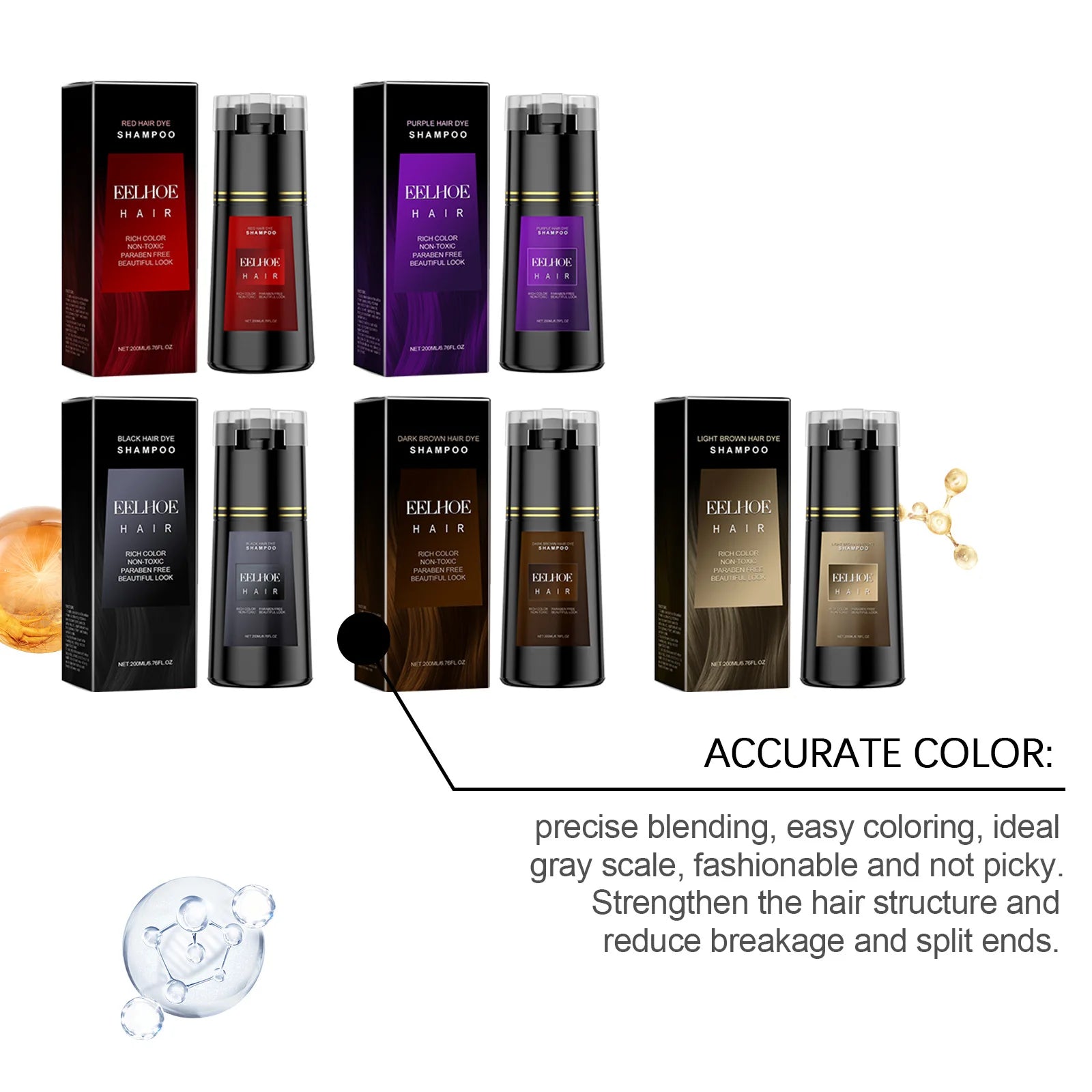 DIY Color Depositing Hair Shampoo Collection - Plant Extract Infused, Gentle & Easy to Color, Trendy Hair Dye Shampoo Peaceful Pleasures Health and Wellness