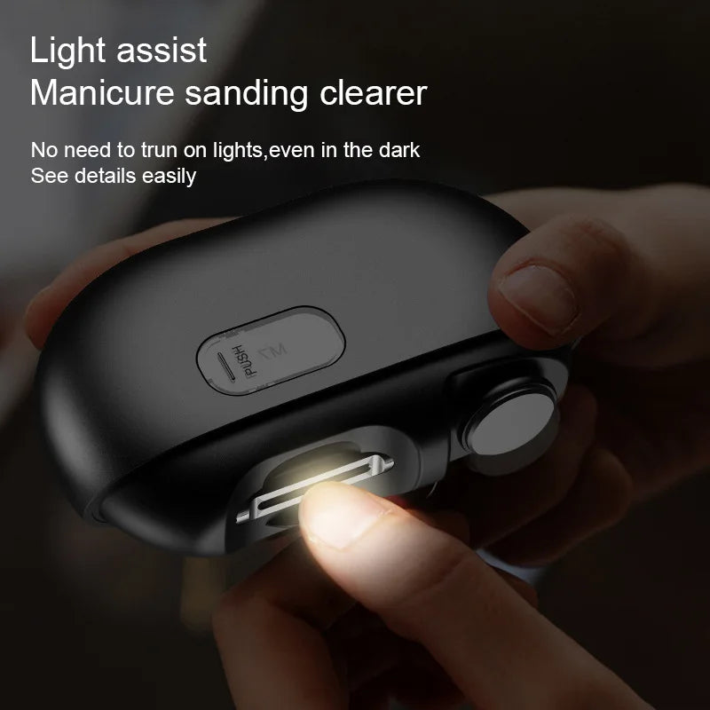 Electric Nail Cutter With Led Light Rechargeable Electric Painless Automatic Trimmer Suitable For Infants And Adults Peaceful Pleasures Health and Wellness