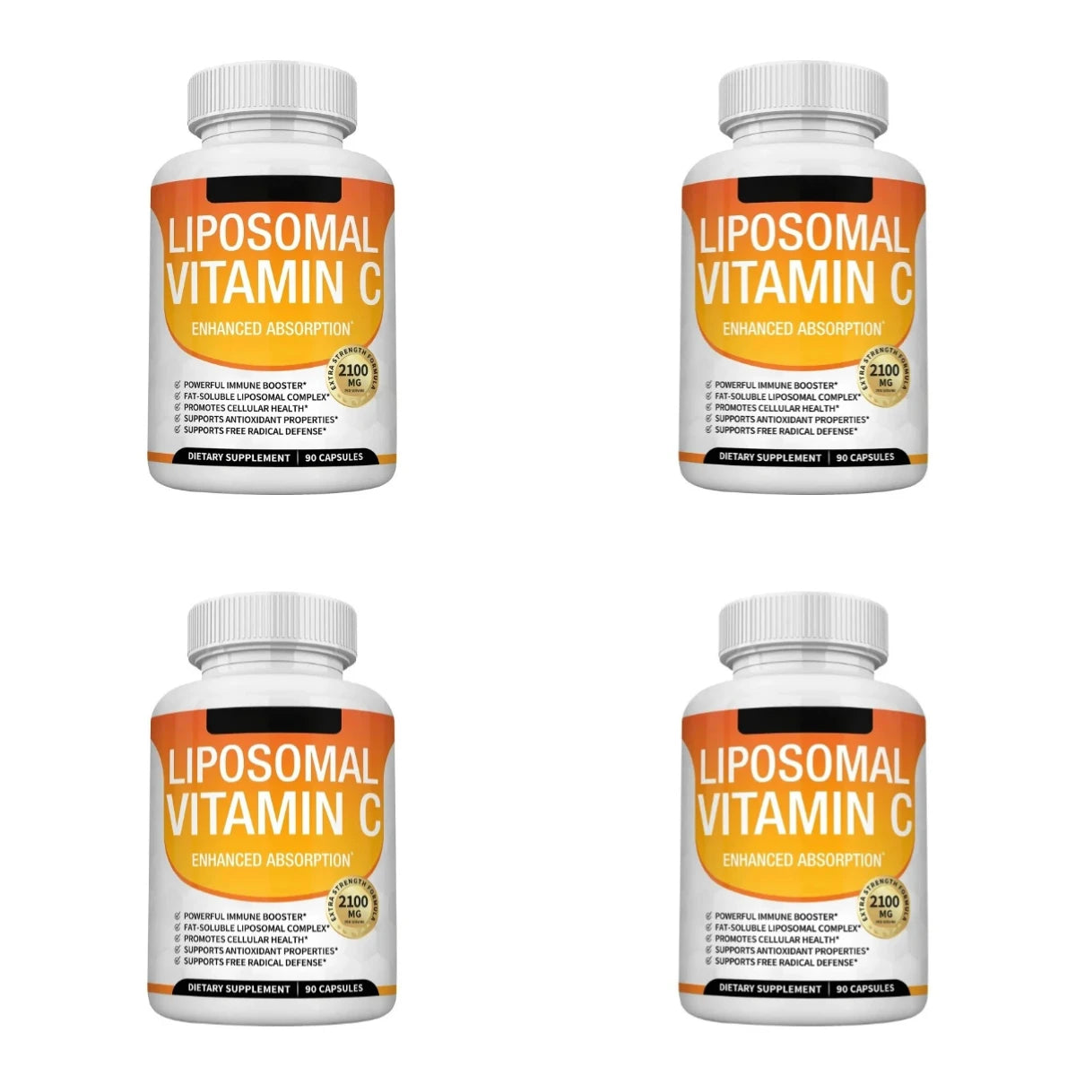 Liposomal Vitamin C 2100mg Vegan 90 Capsules | MCT Sunflower