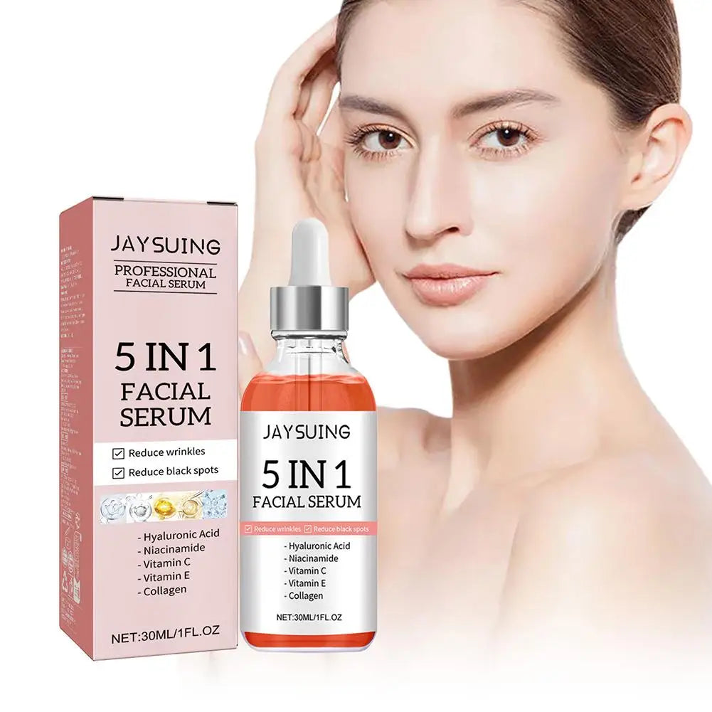 5-in-1 Vitamin C & Hyaluronic Acid Face Serum | Anti-Aging