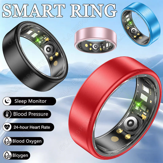 Smart Ring Blood Pressure Heart Rate Sleep Monitoring Smartring IP68 & 5ATM Waterproof Multi-sport Mode Smartring Man Women 2026 Peaceful Pleasures Health and Wellness