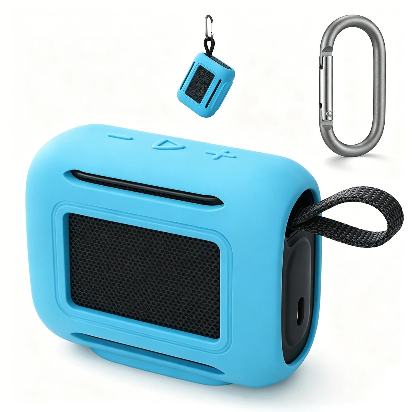Protective Sleeve for GO 5 Bluetooth-compatible Speaker Protective Cover Protective Skin Case Shockproof with Carabiner Peaceful Pleasures Health and Wellness