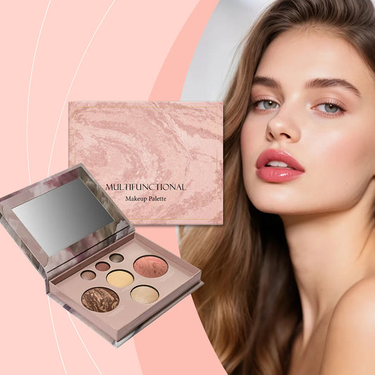 Matte & Shimmer Makeup Palette – Highlight, Blush & Contour Makeup Palette Peaceful Pleasures Health and Wellness 2boxed