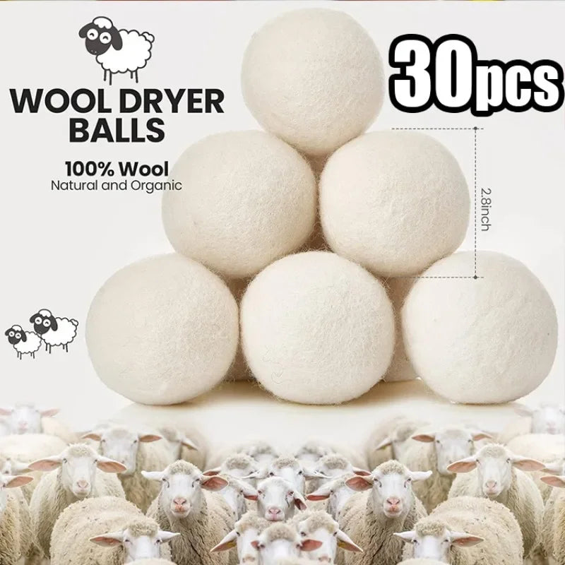Wool Dryer Balls – Natural Reusable Fabric Softener Set