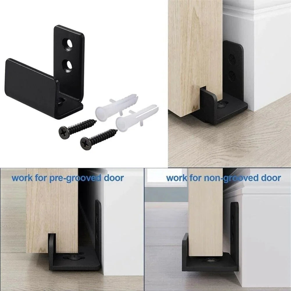 Sliding Barn Door Bottom Floor Guide Clips Adjustable Universal