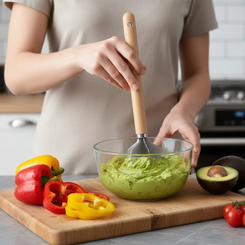 6-Blade Stainless Steel Meat Chopper & Potato Masher Meat Chopper Tool Peaceful Pleasures Health and Wellness