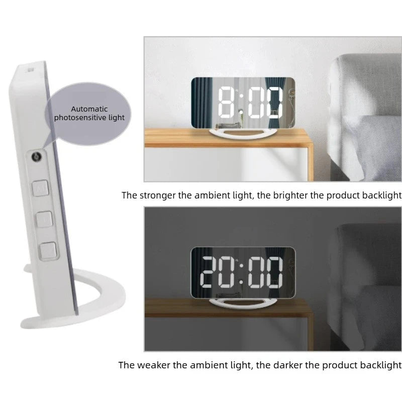 New LED Vibration Alarm Clock Mute Snooze Luminous Bedside Clock For Deaf And Hard Of Hearing Peaceful Pleasures Health and Wellness
