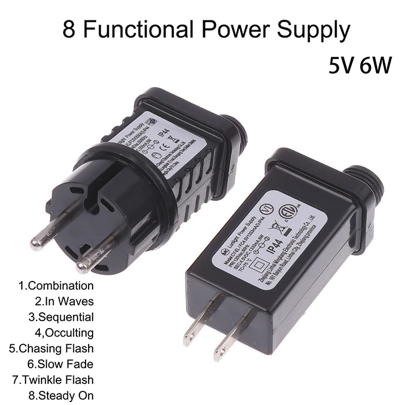 LED Lamp Driver 5V 6W SELV Adapter | 8 Functions IP44 Rated