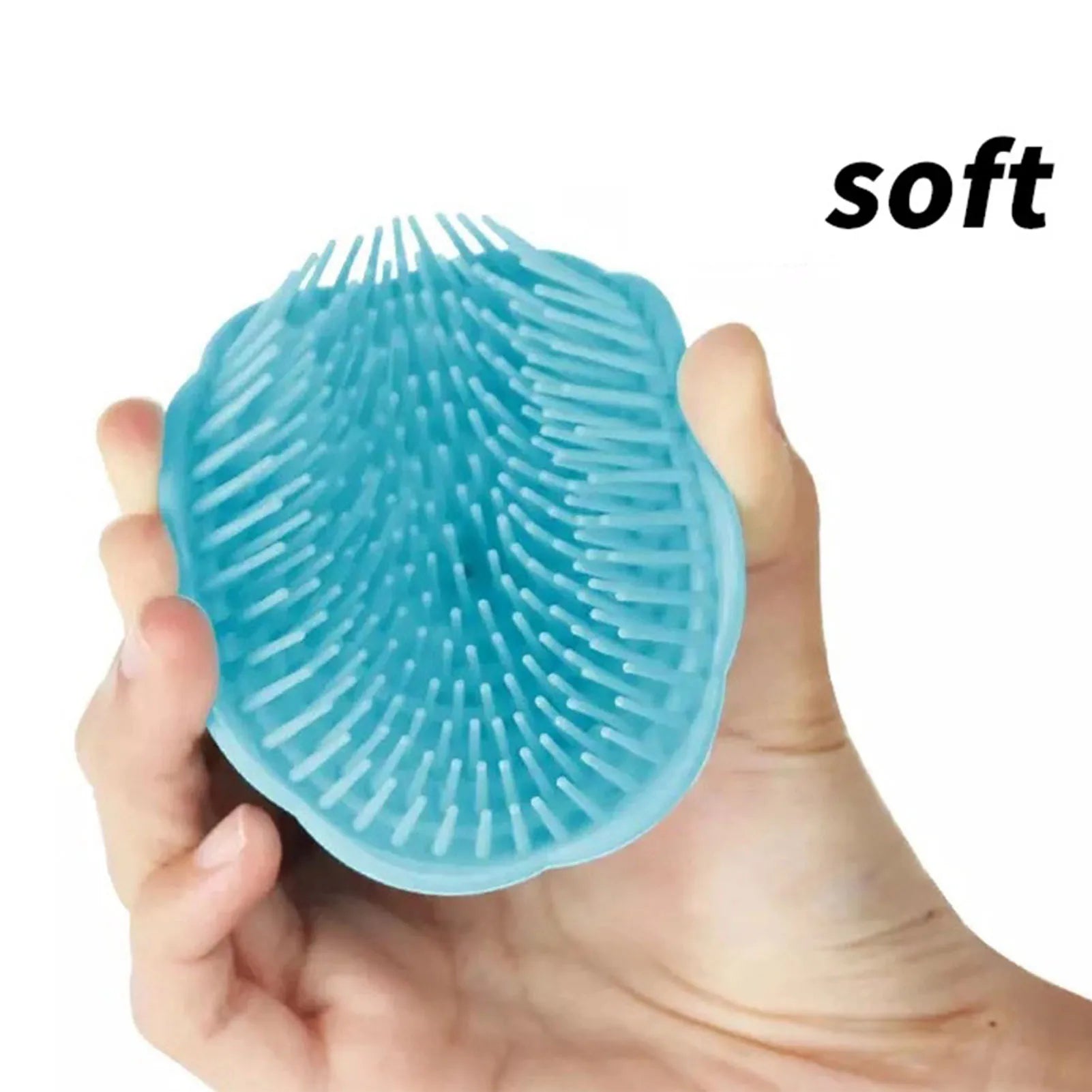 Silicone Shampoo Brush Head Scalp Massage Comb Hair Washing Comb Body Massage Brush Bath Shower Brush Salon Hairdressing Tool Peaceful Pleasures Health and Wellness