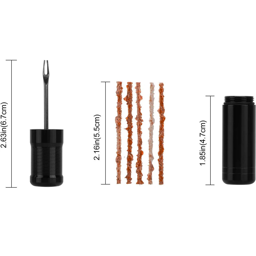 Car Tire Repair Tool Kit Rubber Strip Tubeless Tyre Puncture Studding Plug Universal Patch Set With Rubber Strips Bike Tool Peaceful Pleasures Health and Wellness
