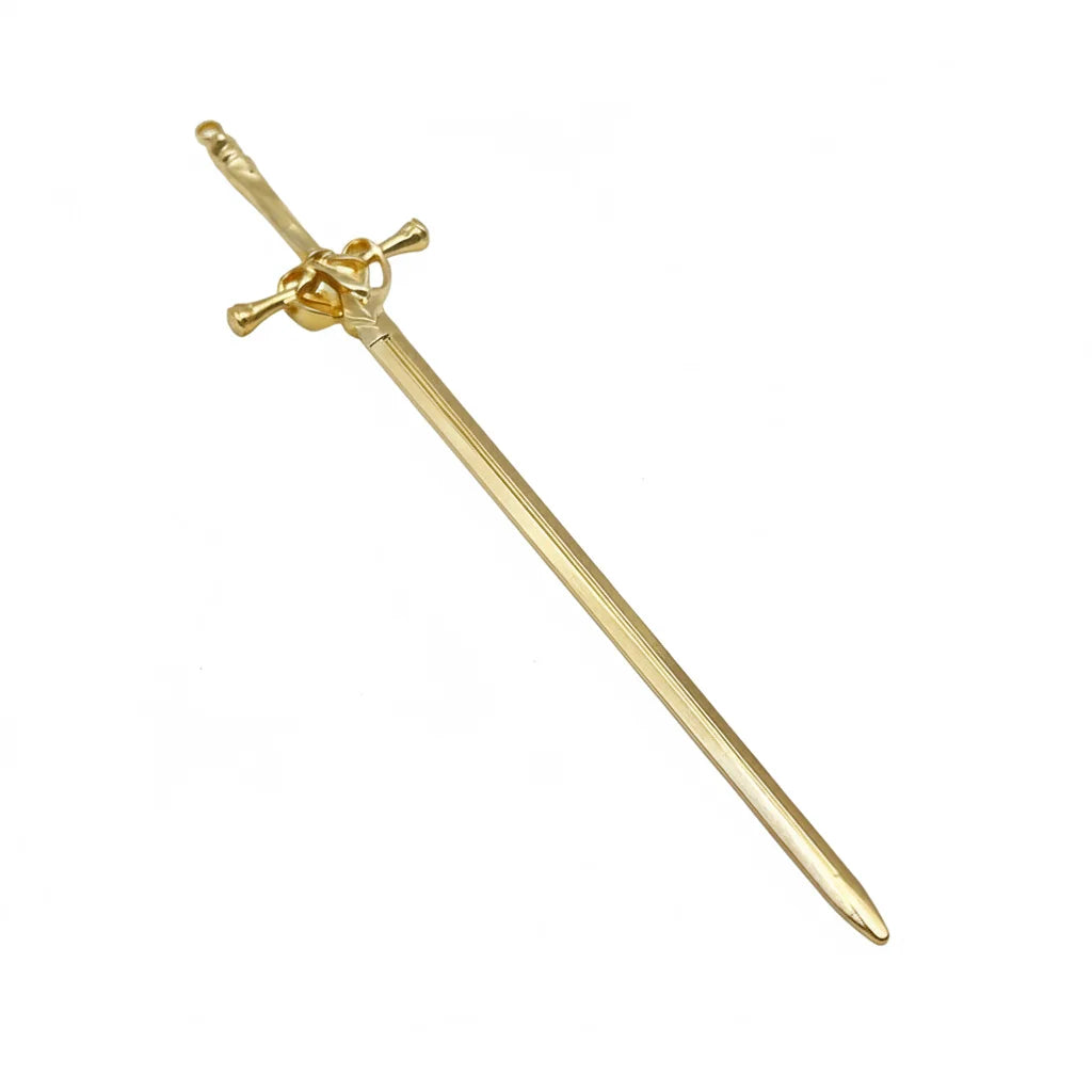 Alloy Sword Hairpin New Chinese Style Hanfu Hair Accessory Long Sword Hair Stick Peaceful Pleasures Health and Wellness Style 3