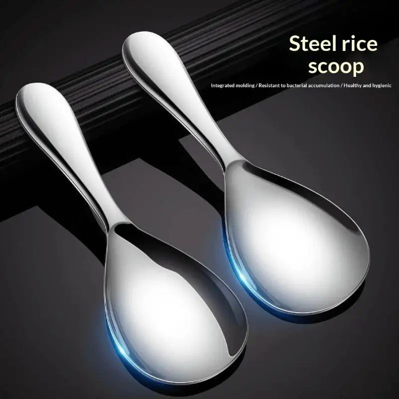 Japanese Stainless Steel Long Handle Rice Spatula & Serving Scoop