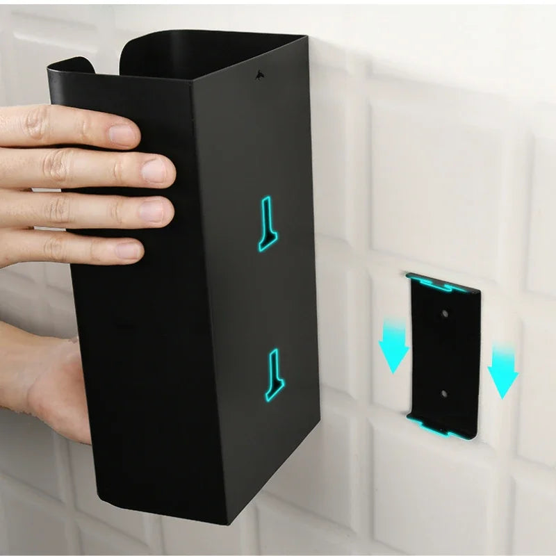 Wall Mounted No punching magnet storage container Garbage Bag Dispenser Self Adhesive Kitchen Bathroom Paper Tissue Holder Peaceful Pleasures Health and Wellness