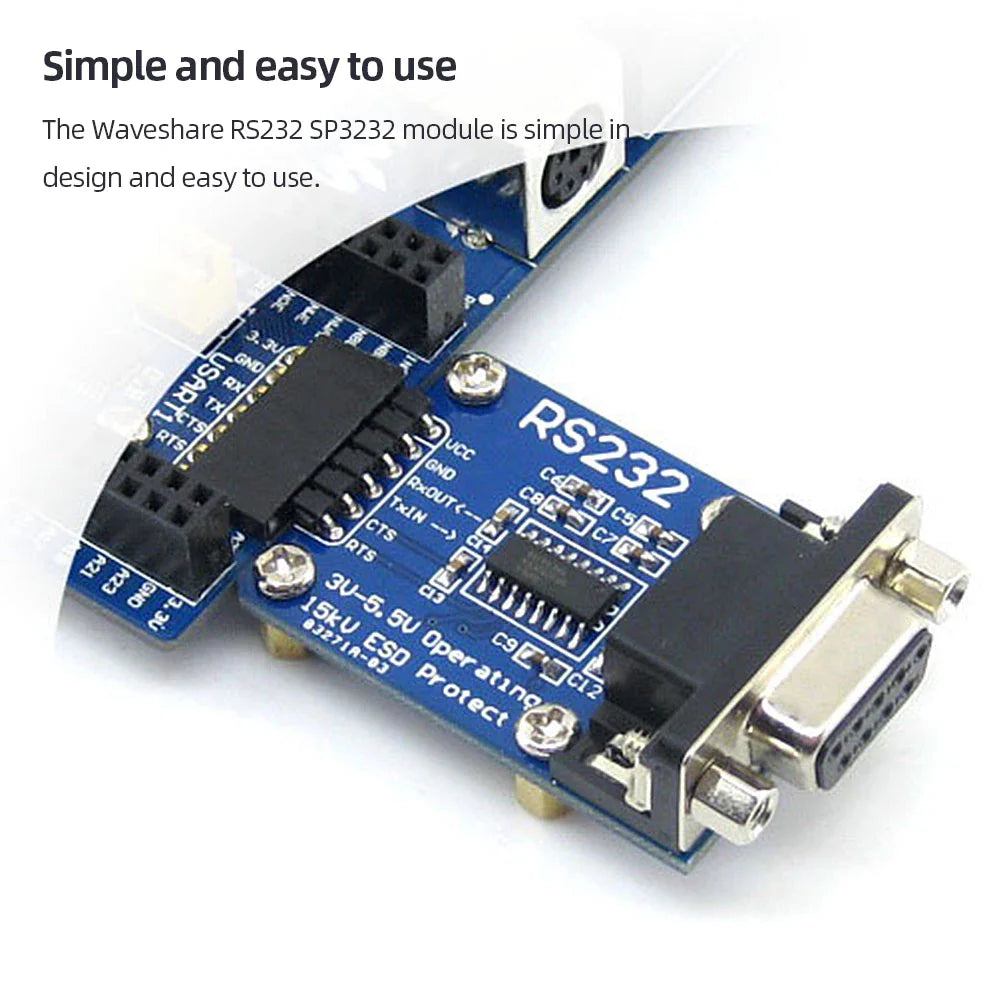 RS232 to TTL Converter Module – SP3232, DB9, ESD Protection