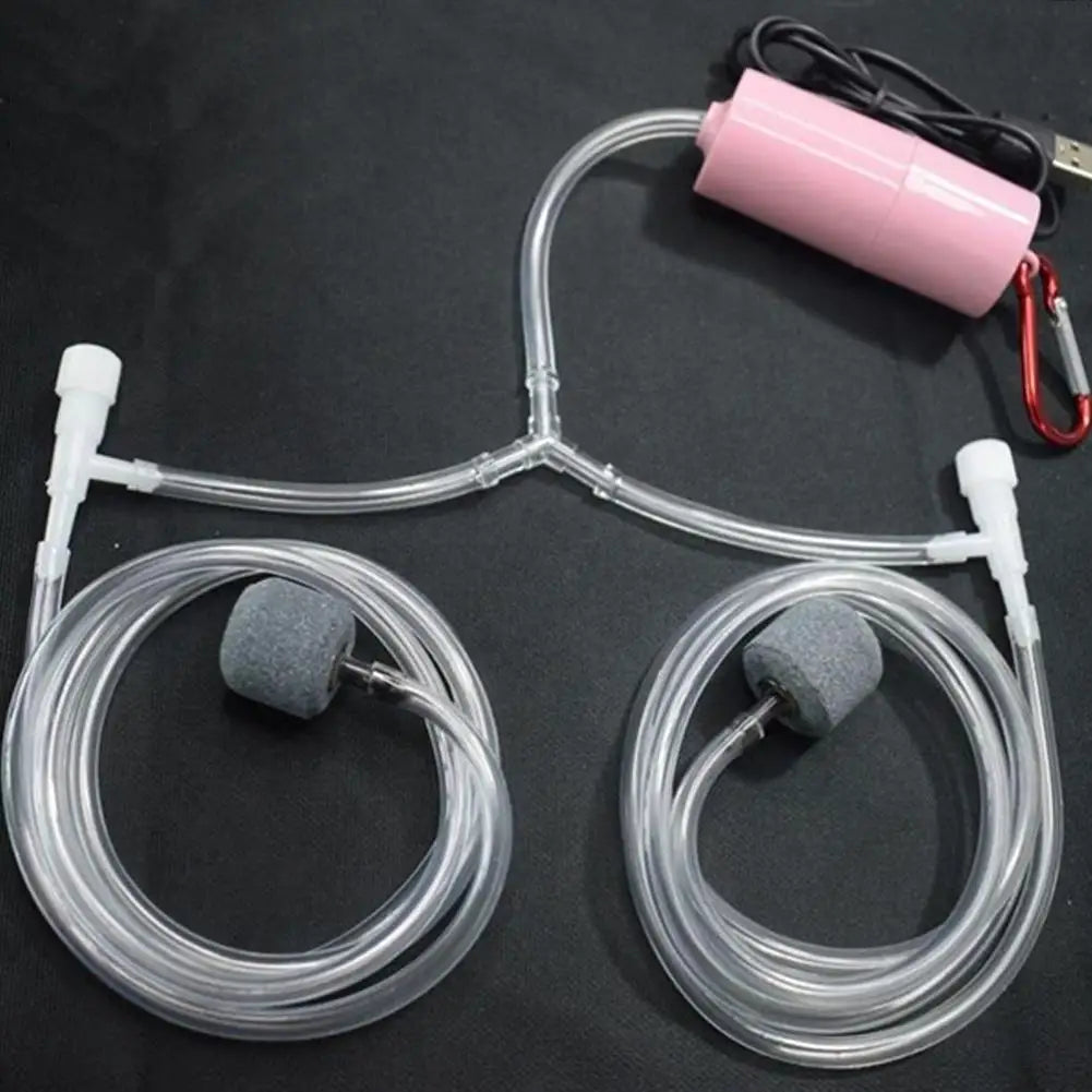 Portable Mini Fish Tank Oxygen Pump for Aquariums Peaceful Pleasures Health and Wellness