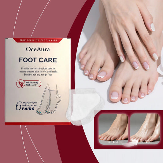 OceAura Shea Butter Hydrating Foot Mask Booties – 6 Pairs Hydrating Foot Mask Peaceful Pleasures Health and Wellness