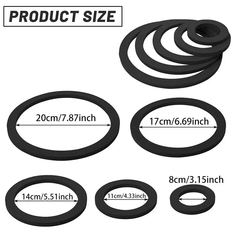 5/10pcs Aquarium Floating Plant Rings Fish Feeding Rings Floating Grass Blocking Rings for Fish Tank Aquarium Pond Accessories Peaceful Pleasures Health and Wellness Black