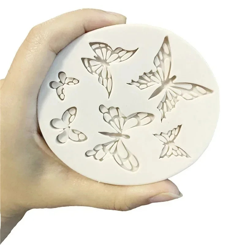 Butterfly Pattern Oval Shape Fondant Cake Baking Mold Chocolate Candy