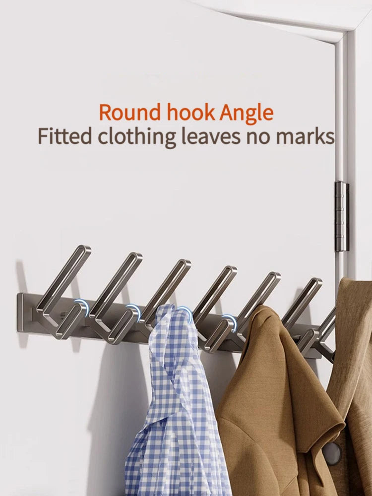 No-Drill Aluminum Wall Hooks – 6 Robe & Clothes Hangers