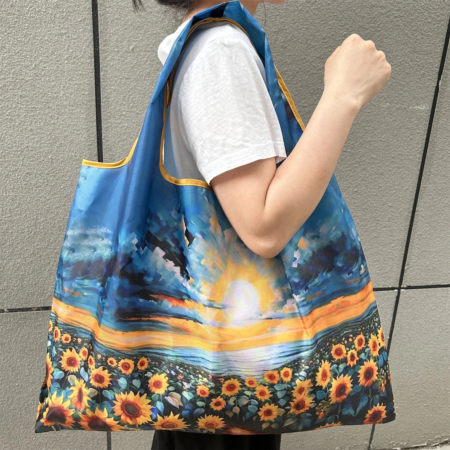 Large Foldable Reusable Nylon Shopping Bag – Travel Tote