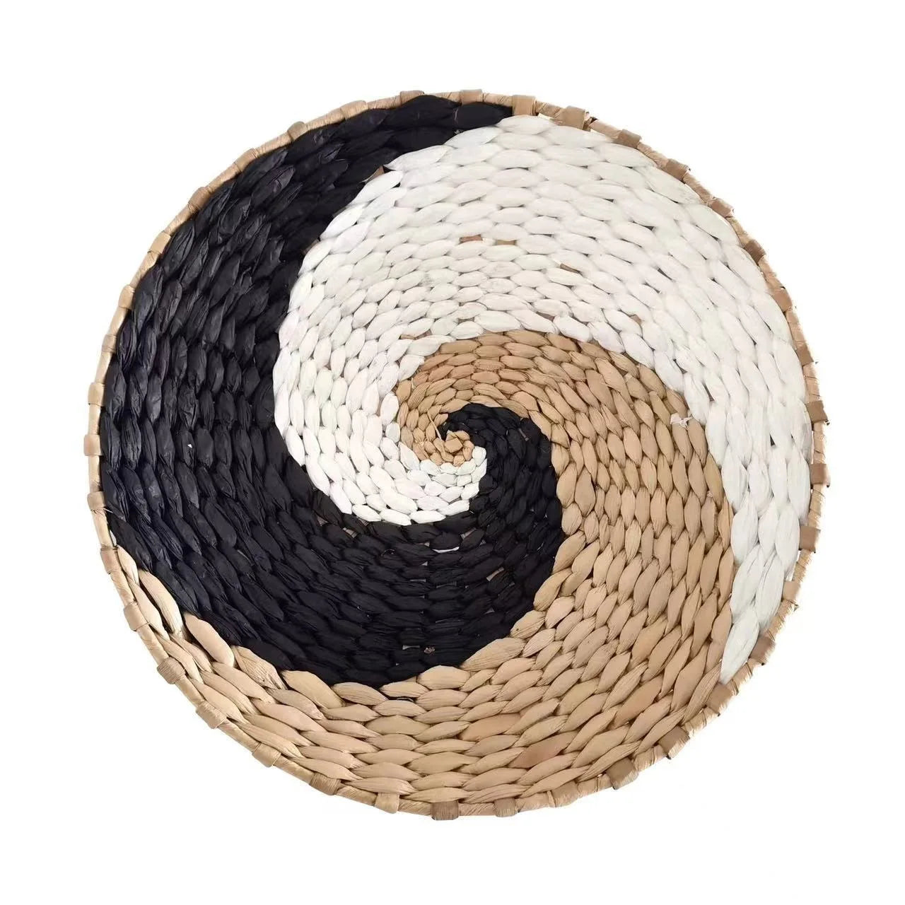 Boho Hand Woven Rattan Wall Basket | Farmhouse Decor