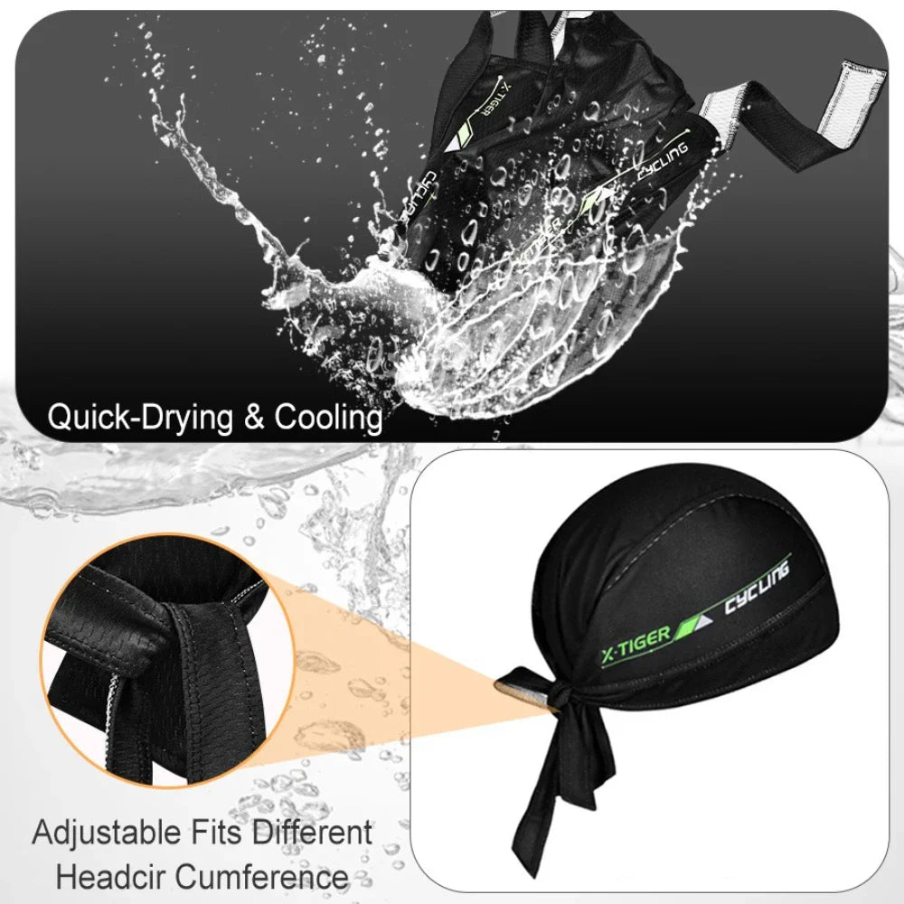 X-TIGER Cycling Bandana Cap – Breathable Quick-Dry MTB Headwear