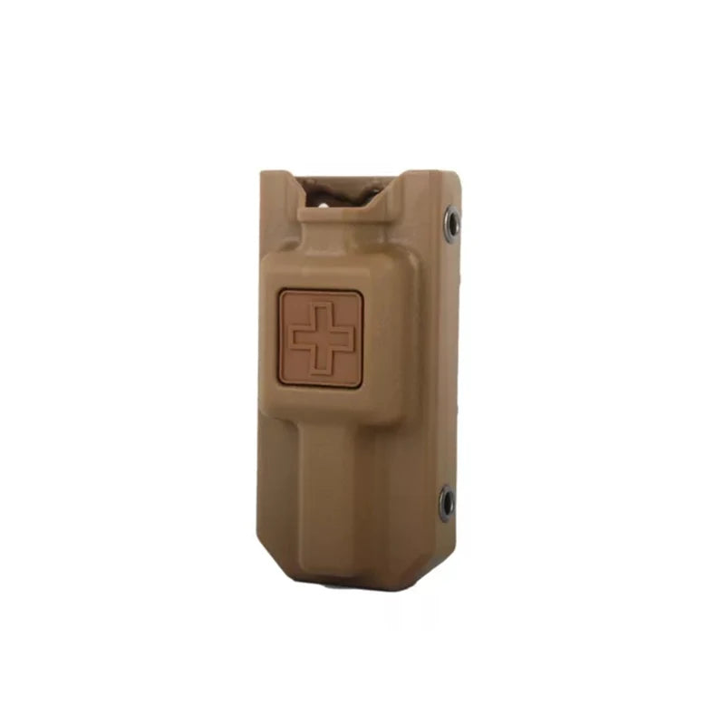 CAT Tourniquet Outdoor emergency blood bag Tactical tourniquet storage box Tourniquet box MOLLE medical kit Peaceful Pleasures Health and Wellness Khaki