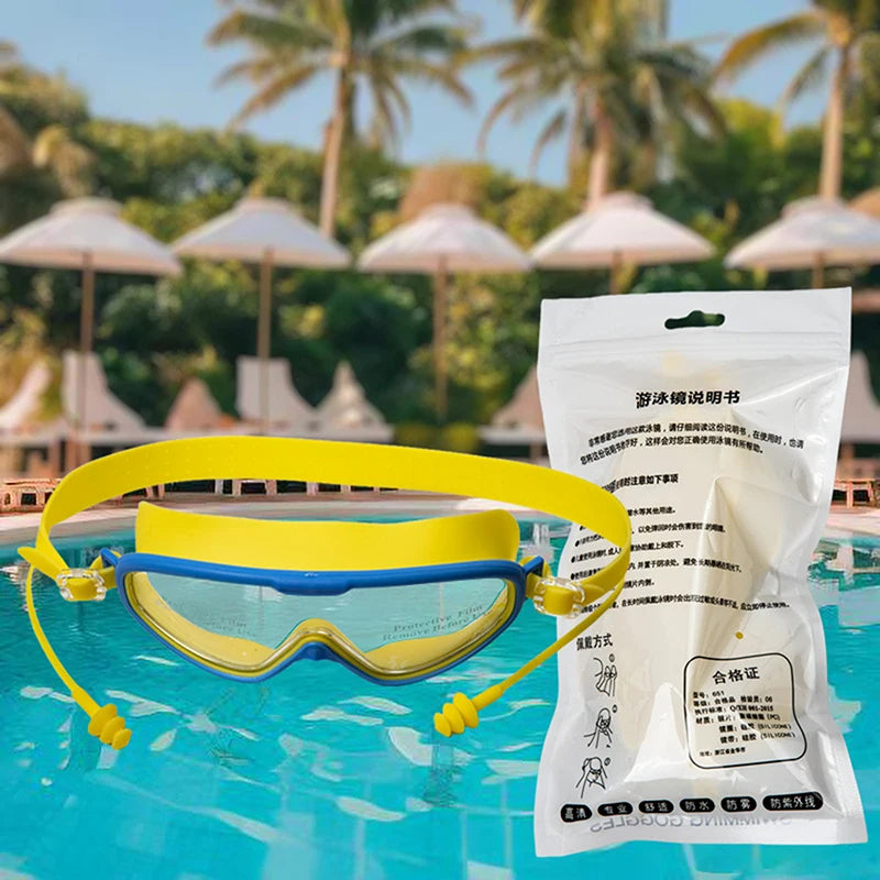 Anti-Fog HD Swimming Goggles for Adults & Kids – Large Frame