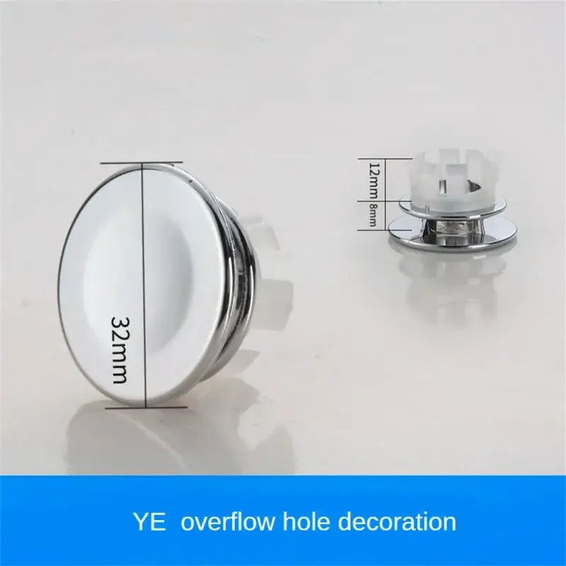 Brass Sink Overflow Hole Cover – Decorative Basin Drain Plug