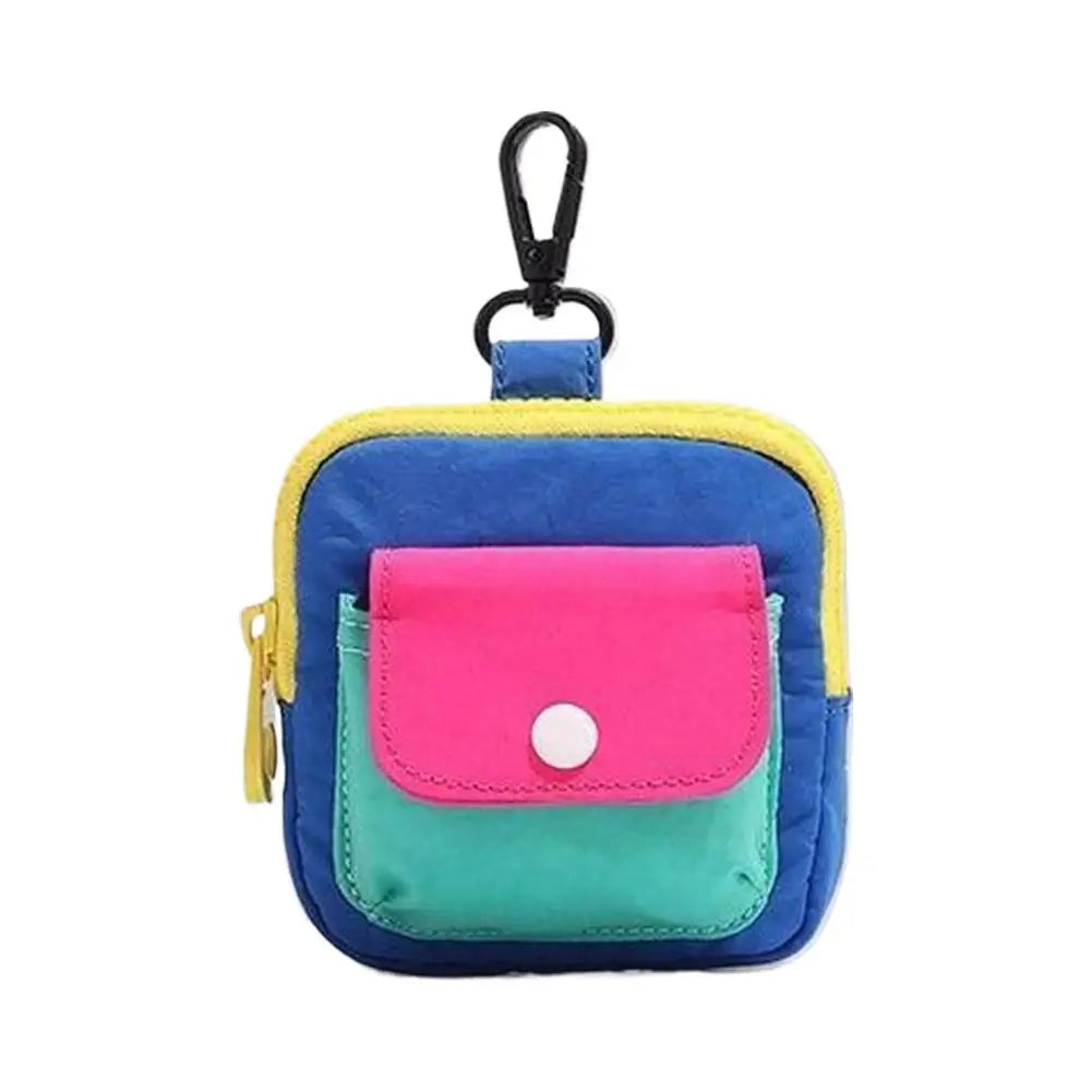 Cute Mini Zipper Coin Purse Keychain | Colorful Backpack Charm Mini Coin Purse Keychain Peaceful Pleasures Health and Wellness A