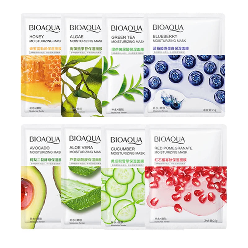 BIOAQUA Fruit Sheet Masks 8pc | Hydrating & Brightening Skin