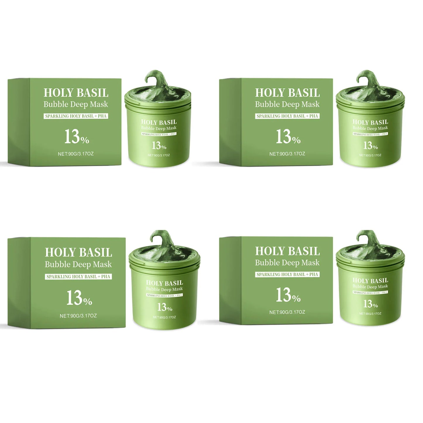 Holy Basil Bubble Mud Mask – Deep Cleansing & Oil Control 90g