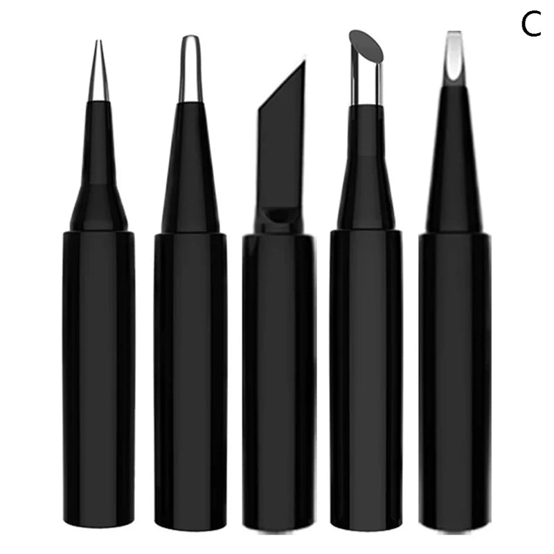 5Pcs I+B+K+2.4D+3C Soldering Iron Pure Copper 900M Soldering Iron Head Set Inside Hot Bare Copper Electric Soldering Iron Tip Peaceful Pleasures Health and Wellness C