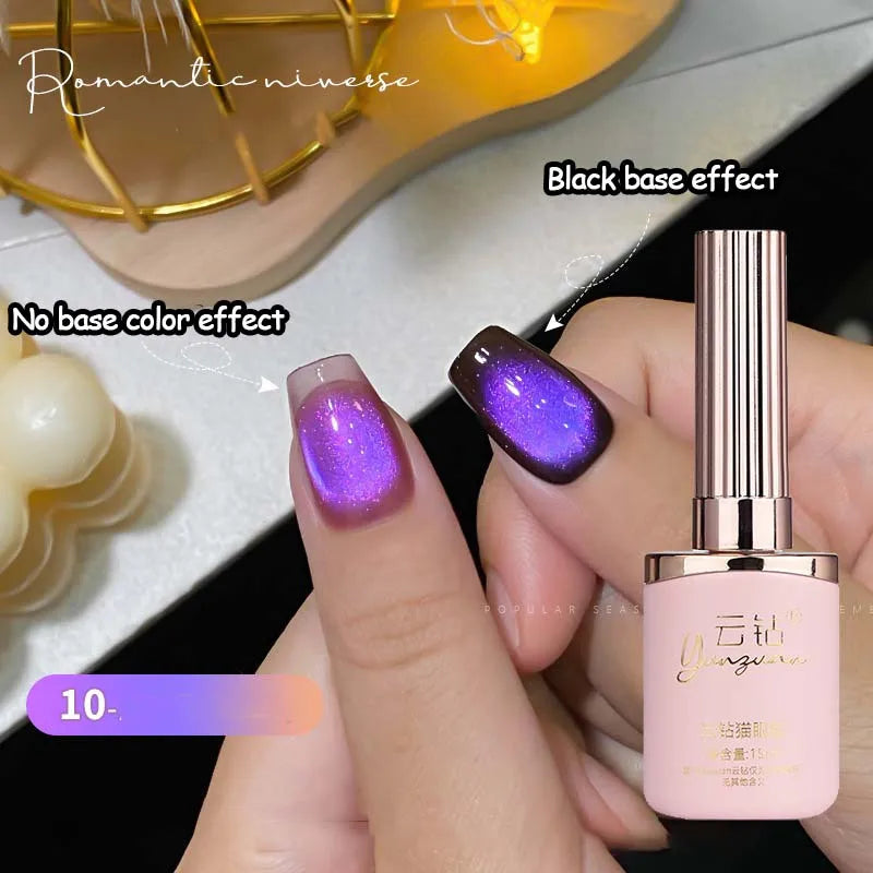 Magnetic Cat Eye Gel Nail Polish | Rainbow Double Light 15ml