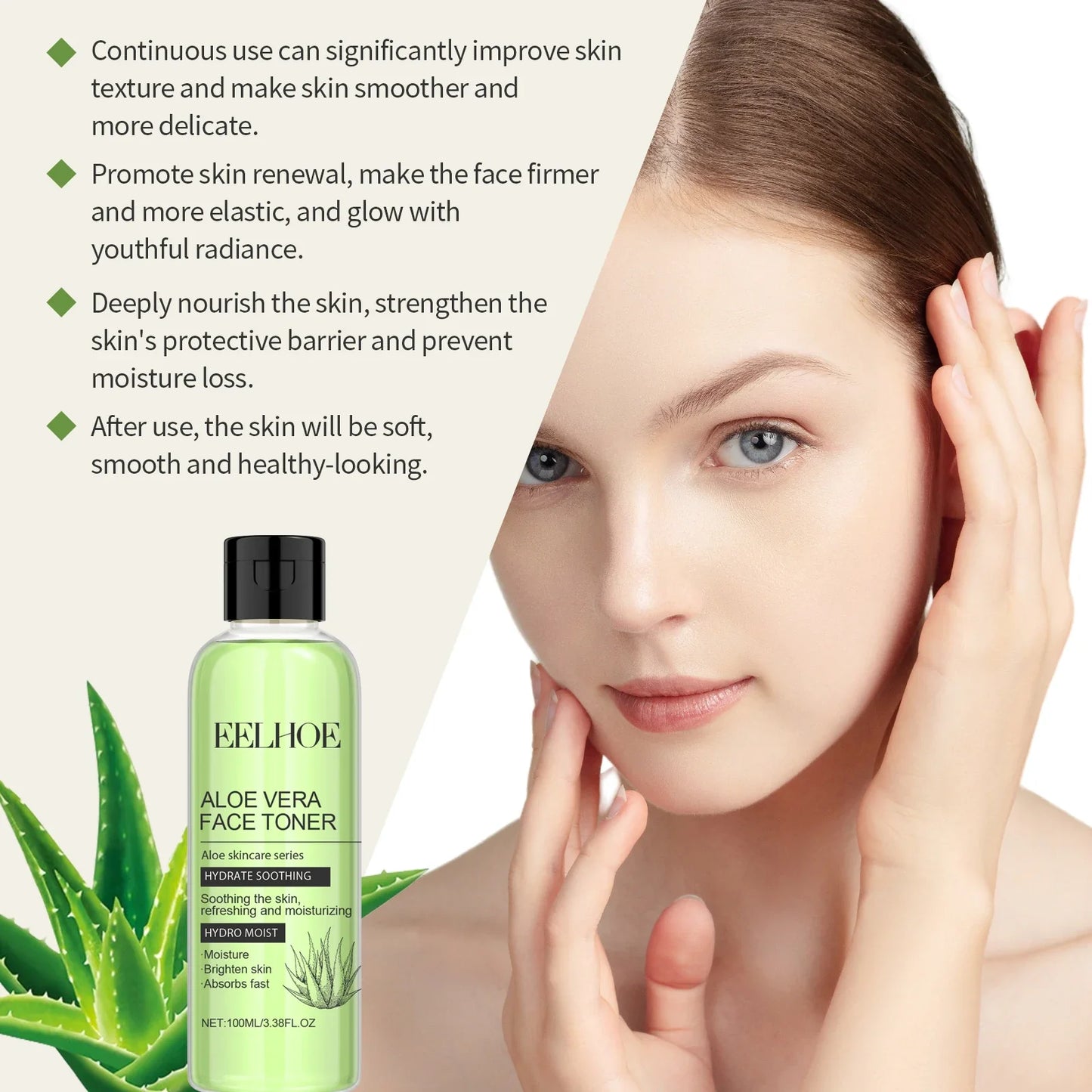 EELHOE Aloe Vera Face Toner 100ml – Hydrating Pore Refining