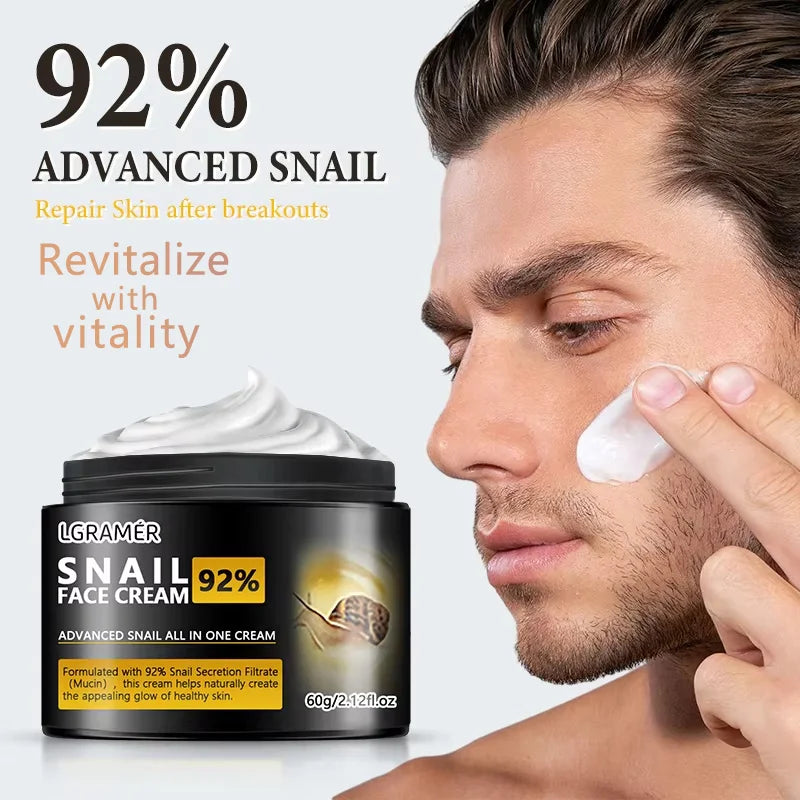 LGRAMER Snail Face Cream – Collagen Anti-Aging Moisturizer