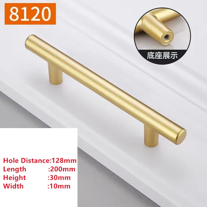 Pearl Gold Aluminum Cabinet Drawer Handle & Furniture Knob